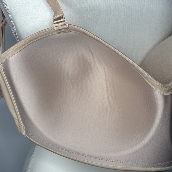 Wacoal Bra Size 38DDD Staying Power Wireless Strapless 854372 Beige EUC Multiway - Picture 8 of 11